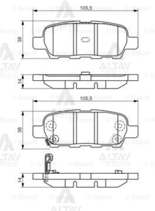Nissan Qashqai Arka Fren Balata OEM 440608H385 Nissan Qashqai Arka Fren Balata OEM 440608H385
